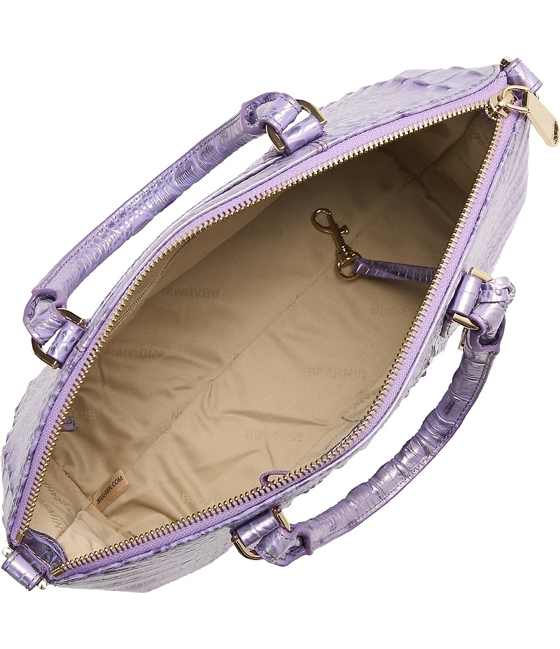 BRAHMIN Melbourne Collection Sheer Lavender Duxbury Satchel Bag