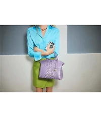 BRAHMIN Melbourne Collection Sheer Lavender Duxbury Satchel Bag