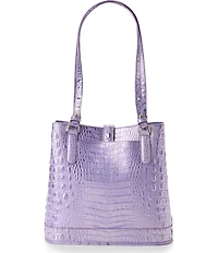 BRAHMIN Melbourne Collection Sheer Lavender Fiora Bucket Bag