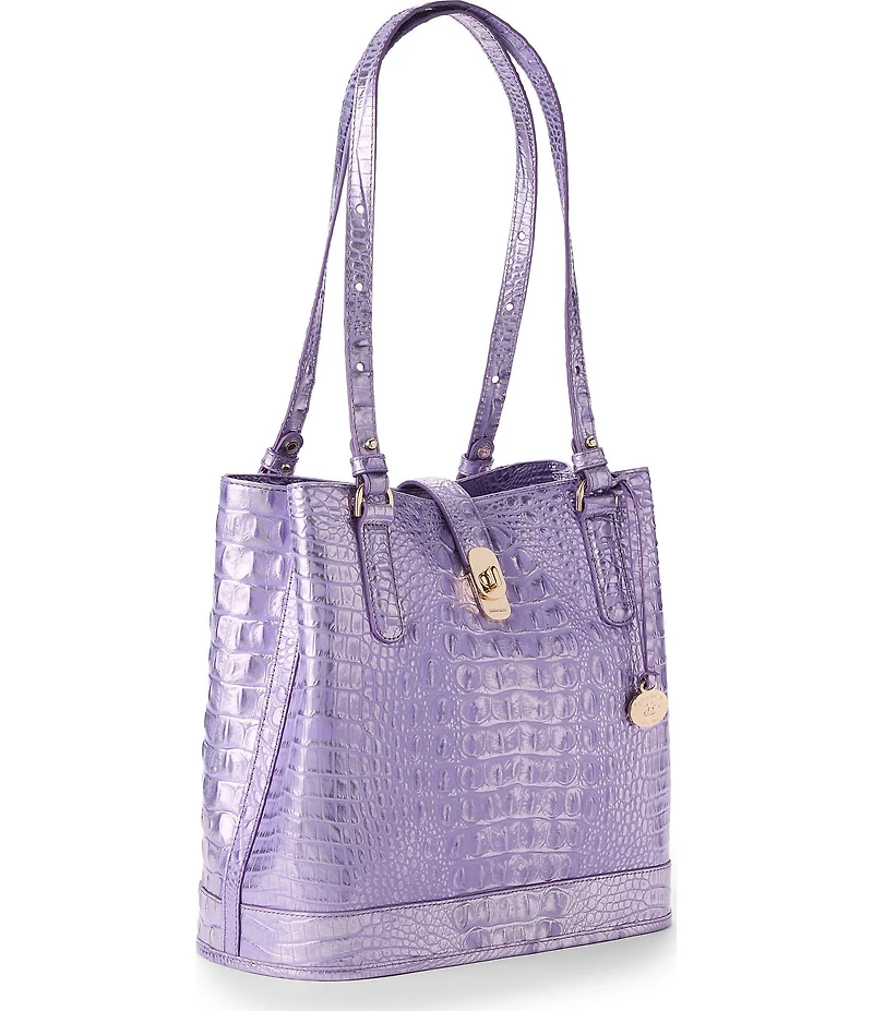 BRAHMIN Melbourne Collection Sheer Lavender Fiora Bucket Bag