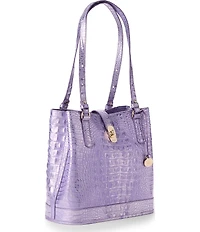 BRAHMIN Melbourne Collection Sheer Lavender Fiora Bucket Bag