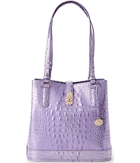 BRAHMIN Melbourne Collection Sheer Lavender Fiora Bucket Bag