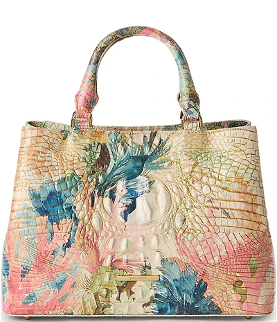 BRAHMIN Melbourne Collection Small Denise Coral Reef Satchel Bag