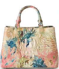 BRAHMIN Melbourne Collection Small Denise Coral Reef Satchel Bag