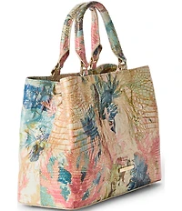 BRAHMIN Melbourne Collection Small Denise Coral Reef Satchel Bag