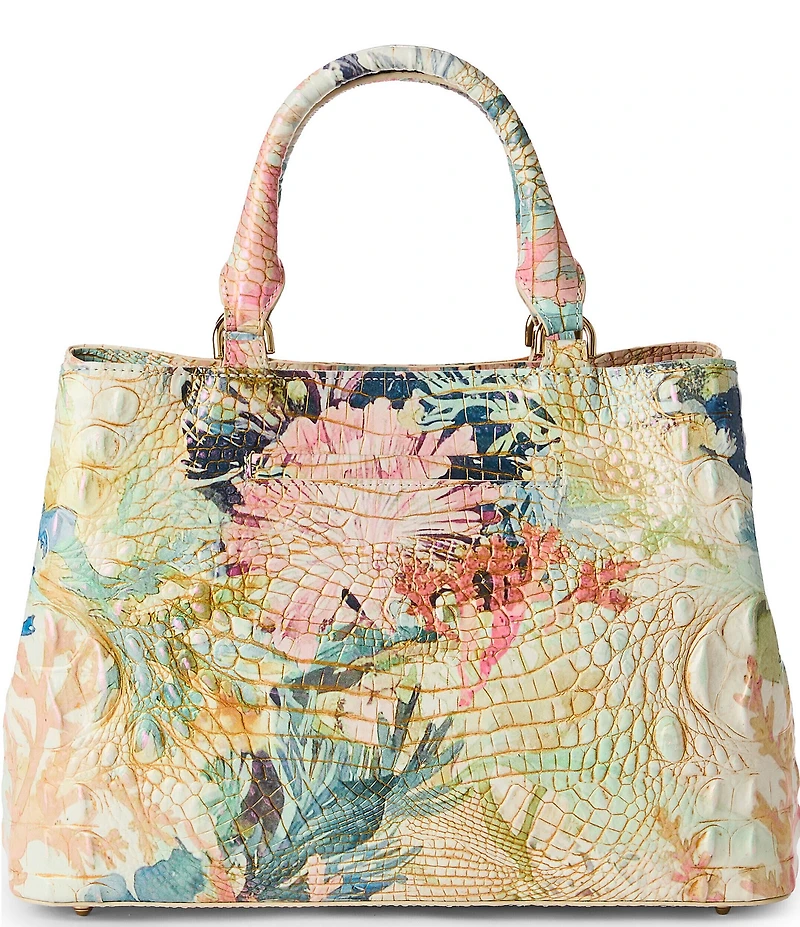 BRAHMIN Melbourne Collection Small Denise Coral Reef Satchel Bag
