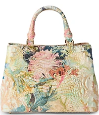 BRAHMIN Melbourne Collection Small Denise Coral Reef Satchel Bag