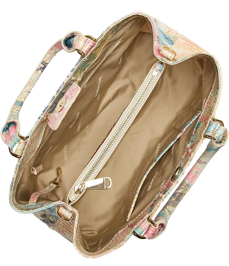 BRAHMIN Melbourne Collection Small Denise Coral Reef Satchel Bag