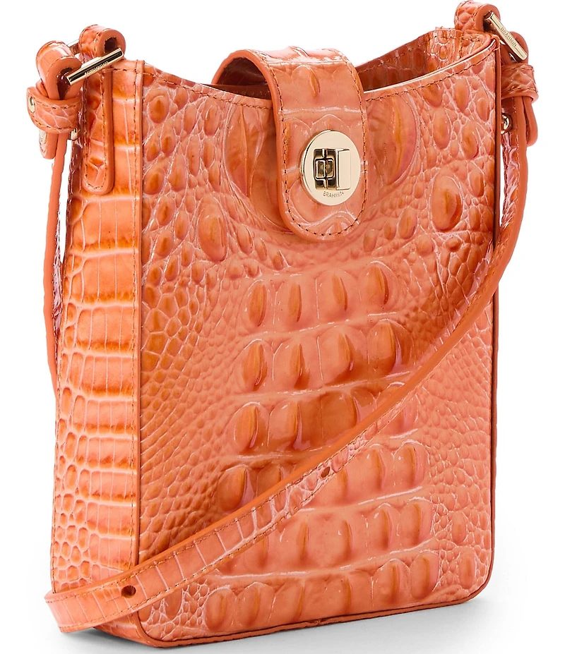 BRAHMIN Melbourne Collection Solar Orange Marley Crossbody Bag