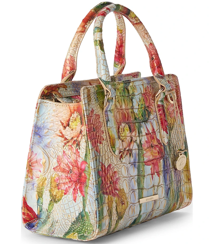 BRAHMIN Melbourne Collection Succulent Bloom Cami Satchel Bag