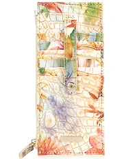 BRAHMIN Melbourne Collection Succulent Bloom Credit Card Wallet