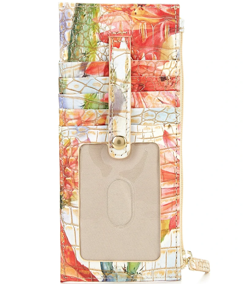 BRAHMIN Melbourne Collection Succulent Bloom Credit Card Wallet