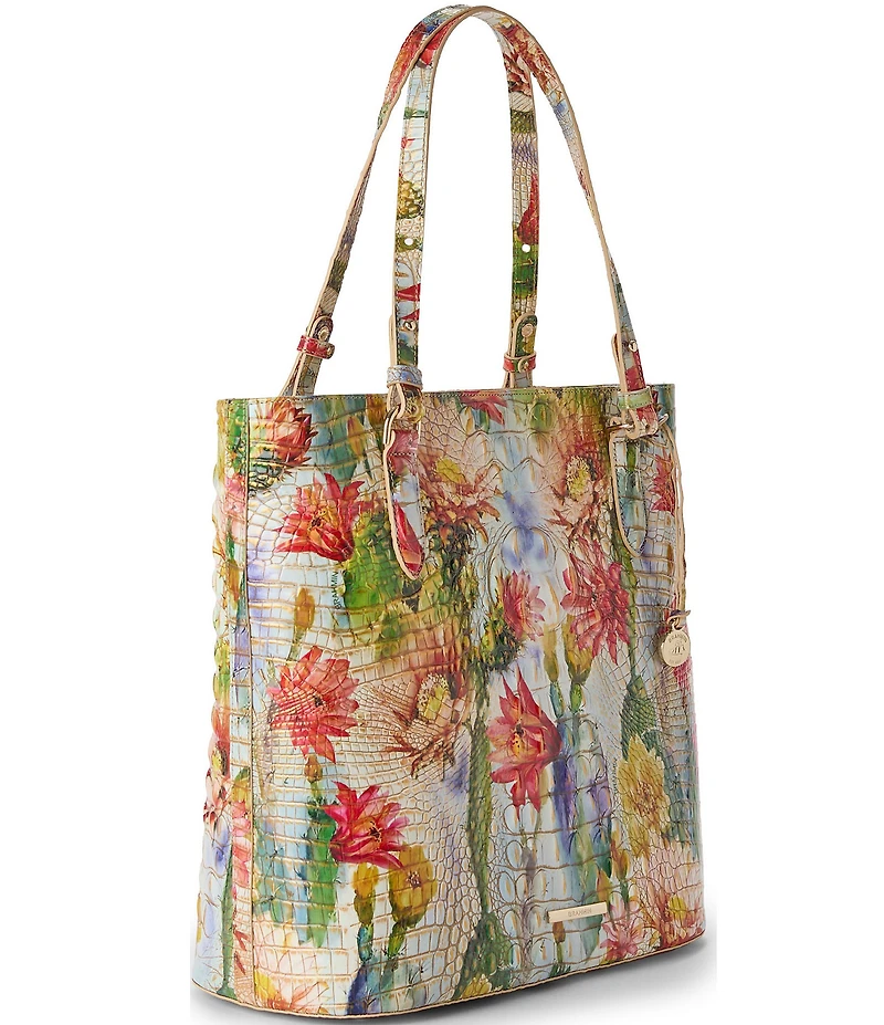 BRAHMIN Melbourne Collection Succulent Bloom Ezra Tote Bag