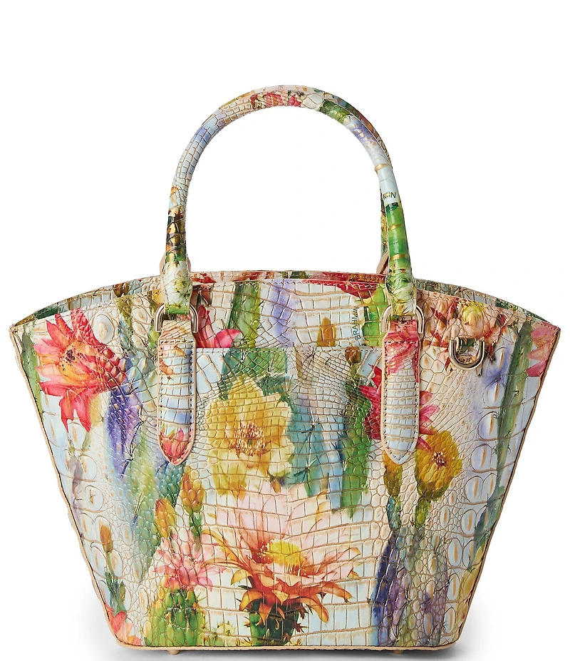 BRAHMIN Melbourne Collection Succulent Bloom Jenny Satchel Bag