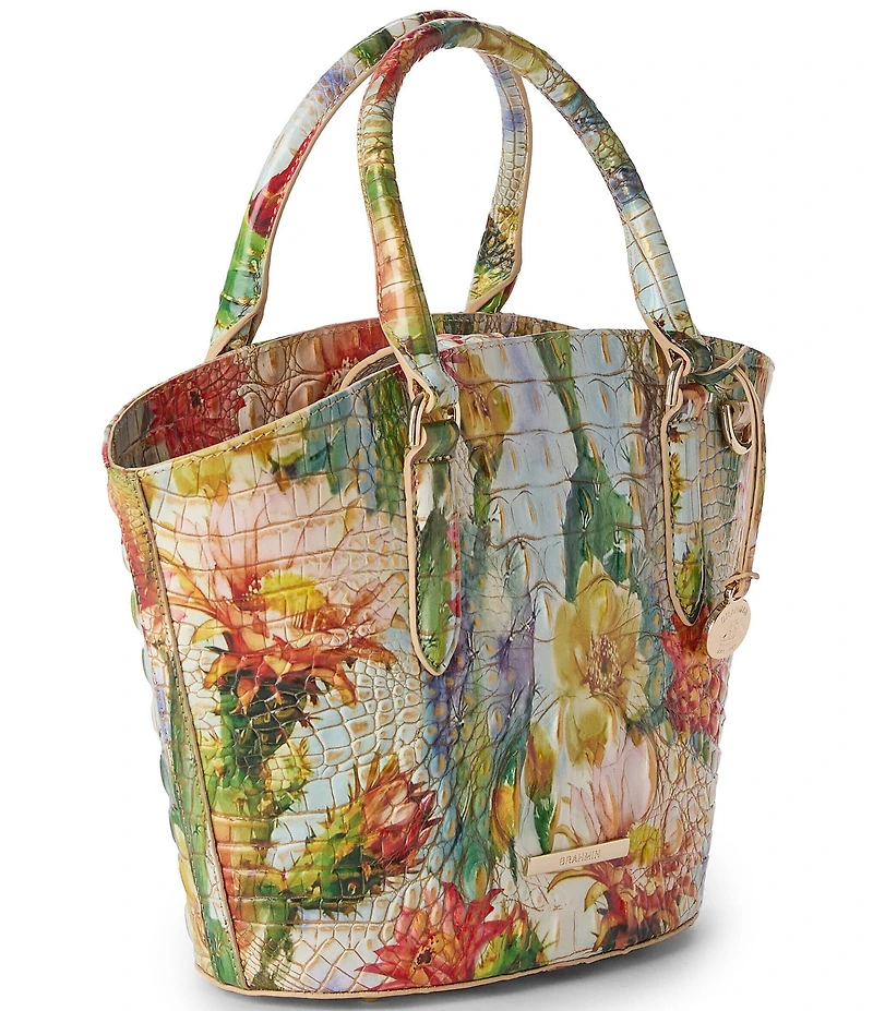 BRAHMIN Melbourne Collection Succulent Bloom Jenny Satchel Bag