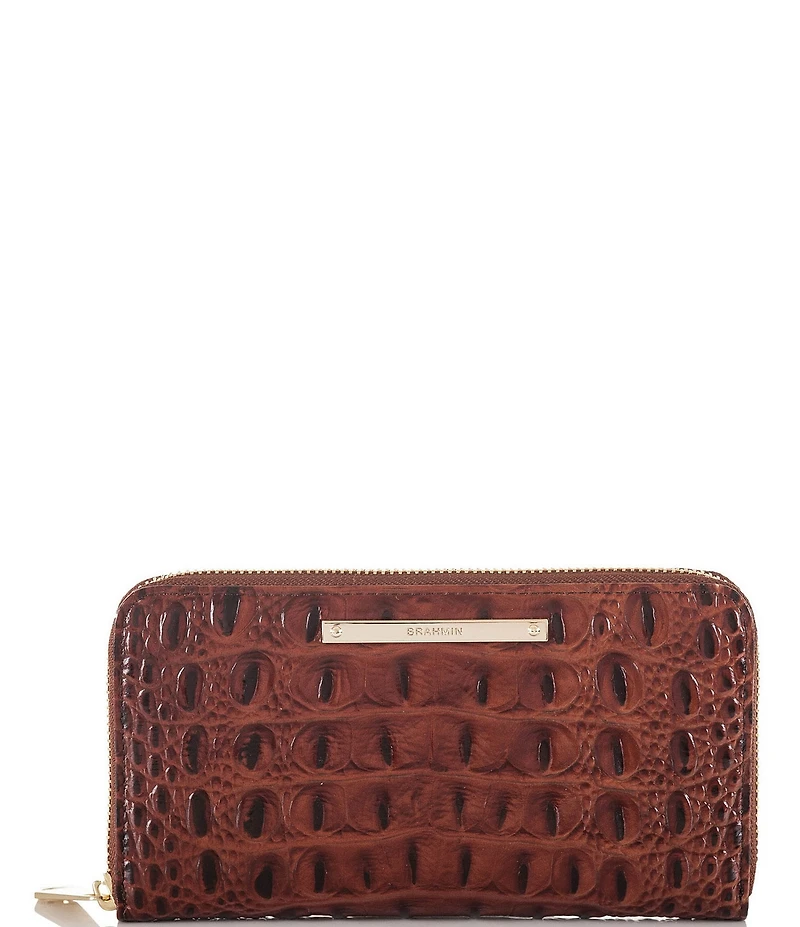 BRAHMIN Melbourne Collection Suri Crocodile-Embossed Wallet