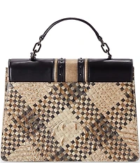 BRAHMIN Melbourne Collection Taupe Fields Hallie Top Handle Satchel Bag