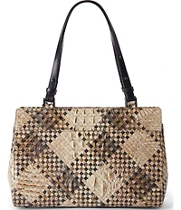 BRAHMIN Melbourne Collection Taupe Fields Josette Tote Bag