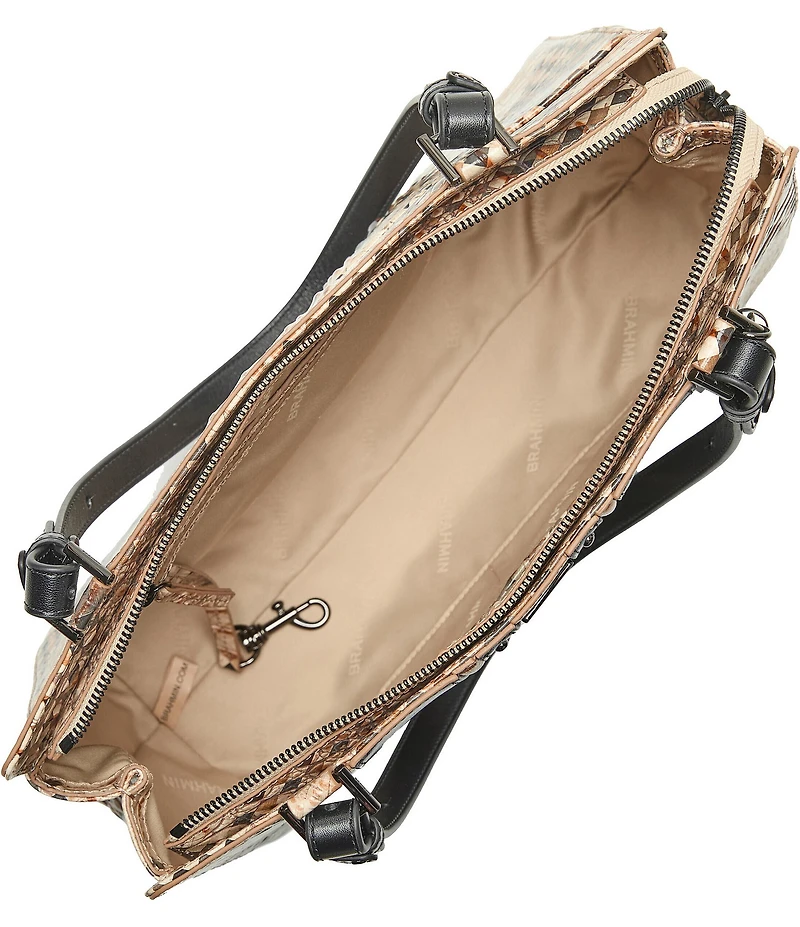 BRAHMIN Melbourne Collection Taupe Fields Josette Tote Bag