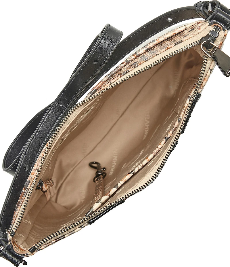 BRAHMIN Melbourne Collection Taupe Fields Katie Crossbody Bag