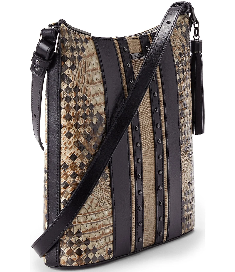 BRAHMIN Melbourne Collection Taupe Fields Katie Crossbody Bag