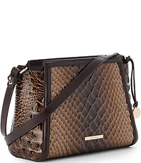 BRAHMIN Melbourne Collection Hillary Snake Print Crossbody Bag