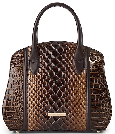 BRAHMIN Melbourne Collection Toffee Rosetta Satchel Bag