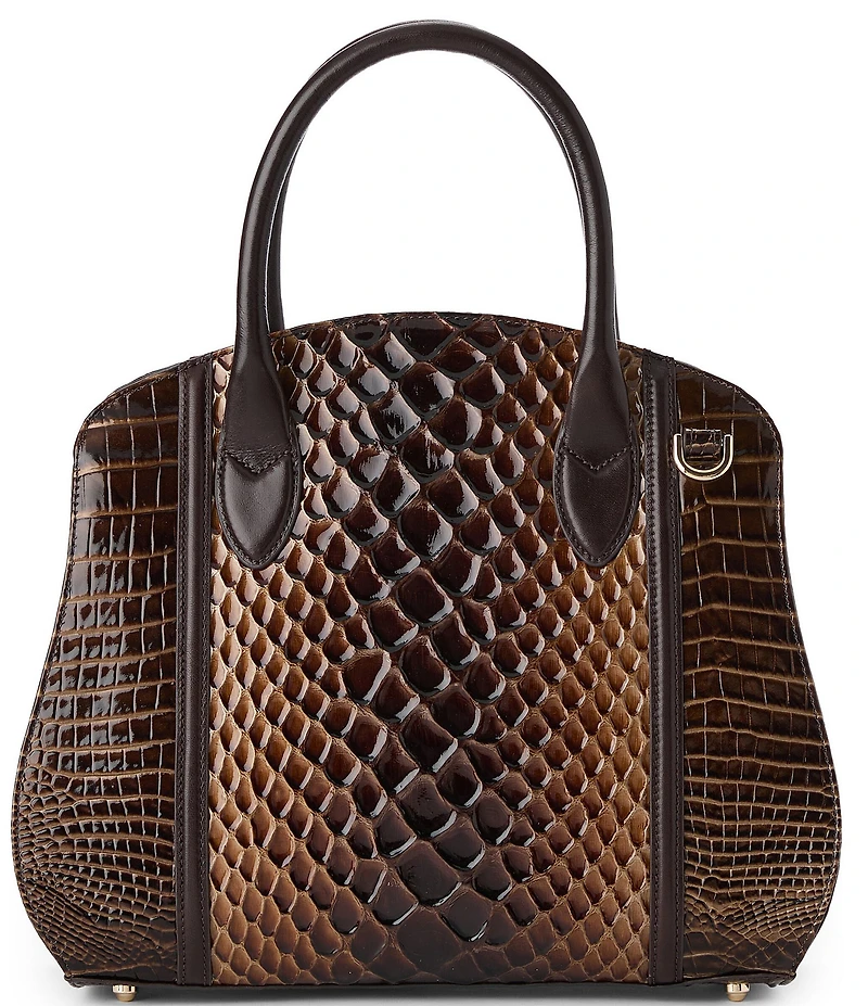 BRAHMIN Melbourne Collection Toffee Rosetta Satchel Bag