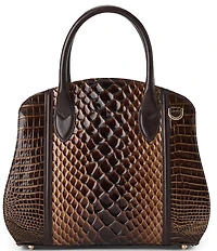 BRAHMIN Melbourne Collection Toffee Rosetta Satchel Bag
