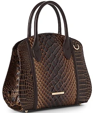 BRAHMIN Melbourne Collection Toffee Rosetta Satchel Bag