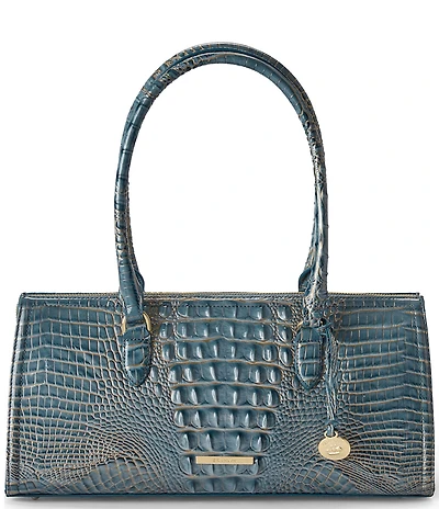 BRAHMIN Melbourne Collection Vintage Indigo Sophia Satchel Bag