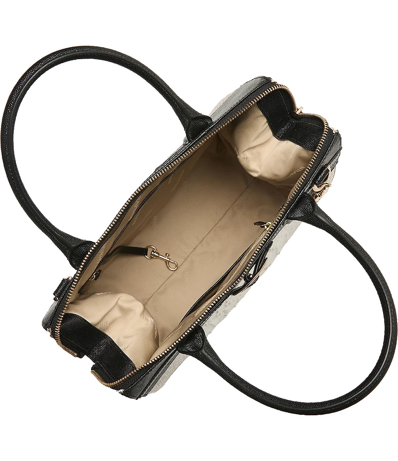 BRAHMIN Minden Collection Winter White Caroline Satchel Bag