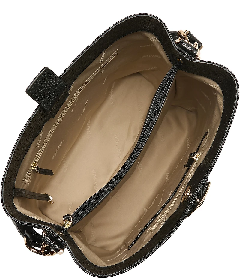 BRAHMIN Minden Collection Winter White Celina Bucket Shoulder Bag