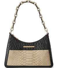 BRAHMIN Mod Esme Breckenridge Collection Multi Croc Snake Embossed Shoulder Bag