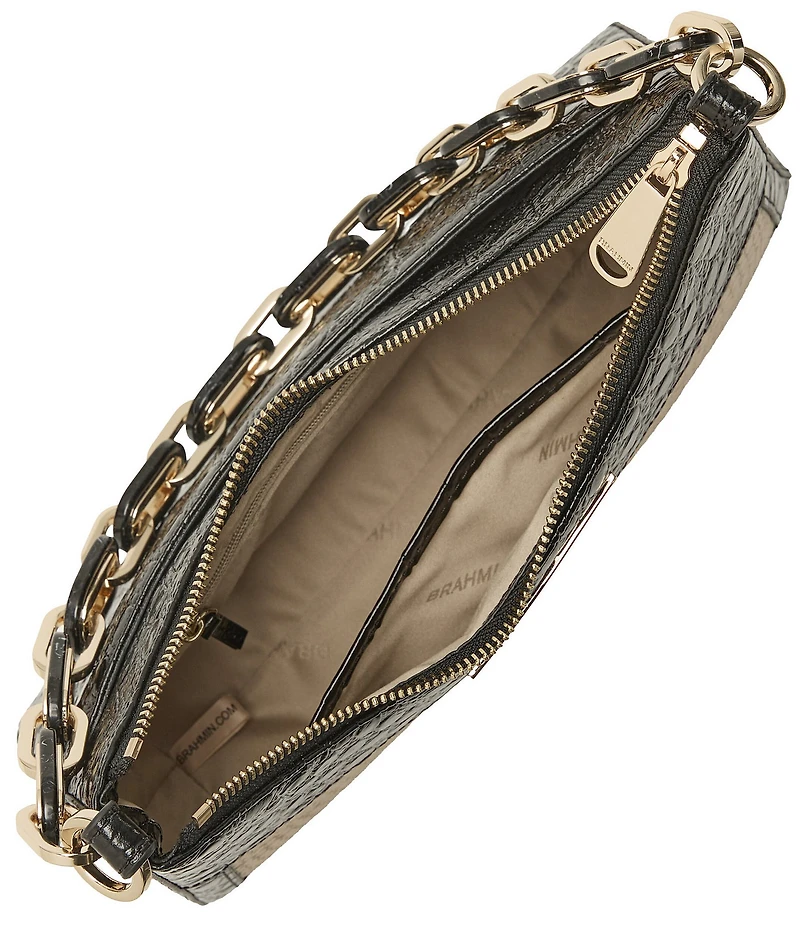 BRAHMIN Mod Esme Breckenridge Collection Multi Croc Snake Embossed Shoulder Bag