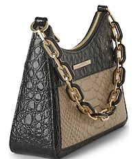 BRAHMIN Mod Esme Breckenridge Collection Multi Croc Snake Embossed Shoulder Bag