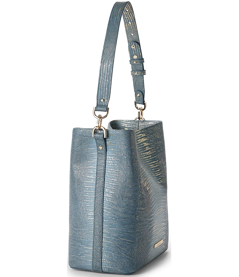 BRAHMIN Ballad Lizard Celina Bucket Bag