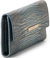 BRAHMIN Moonlit Blue Ballad Lizard Cordelia Wallet