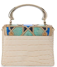 BRAHMIN Mosaic Collection Multi Small Hallie Satchel Bag
