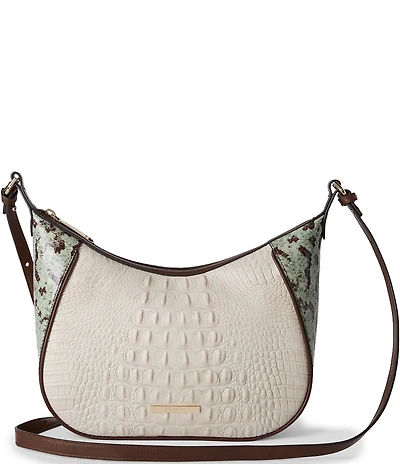 BRAHMIN Multi Genoa Collection Corinne Snake Embossed Crossbody Bag
