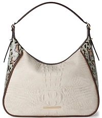 BRAHMIN Multi Genoa Collection Snake Embossed Edie Shoulder Bag
