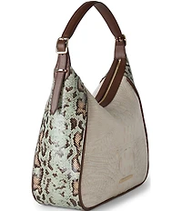 BRAHMIN Multi Genoa Collection Snake Embossed Edie Shoulder Bag