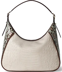 BRAHMIN Multi Genoa Collection Snake Embossed Edie Shoulder Bag