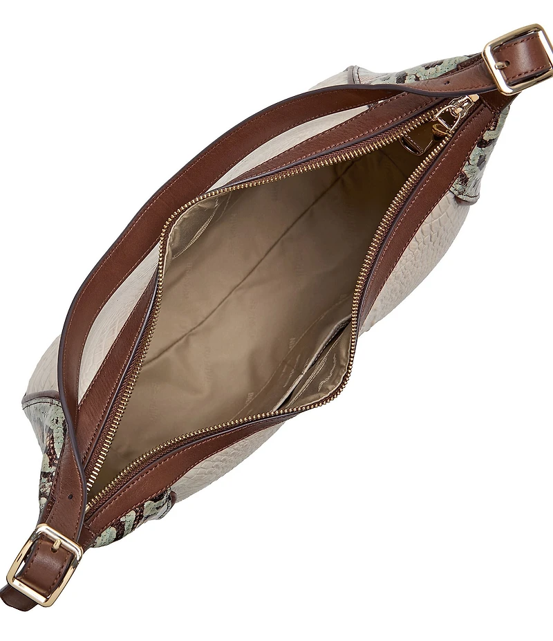 BRAHMIN Multi Genoa Collection Snake Embossed Edie Shoulder Bag