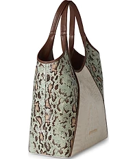 BRAHMIN Multi Genoa Collection Snake Embossed Iona Oversized Tote Bag