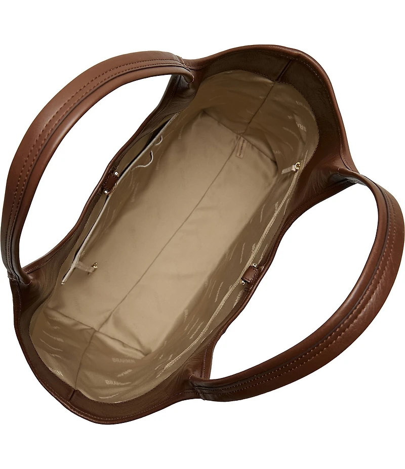 BRAHMIN Multi Genoa Collection Snake Embossed Iona Oversized Tote Bag