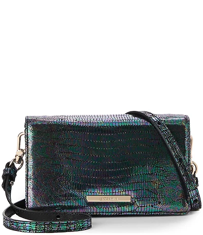 BRAHMIN Multi Symphonic Collection Minuette Foil Lizard Crossbody Bag