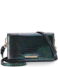 BRAHMIN Multi Symphonic Collection Minuette Foil Lizard Crossbody Bag