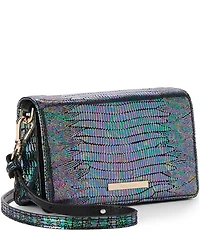 BRAHMIN Multi Symphonic Collection Minuette Foil Lizard Crossbody Bag