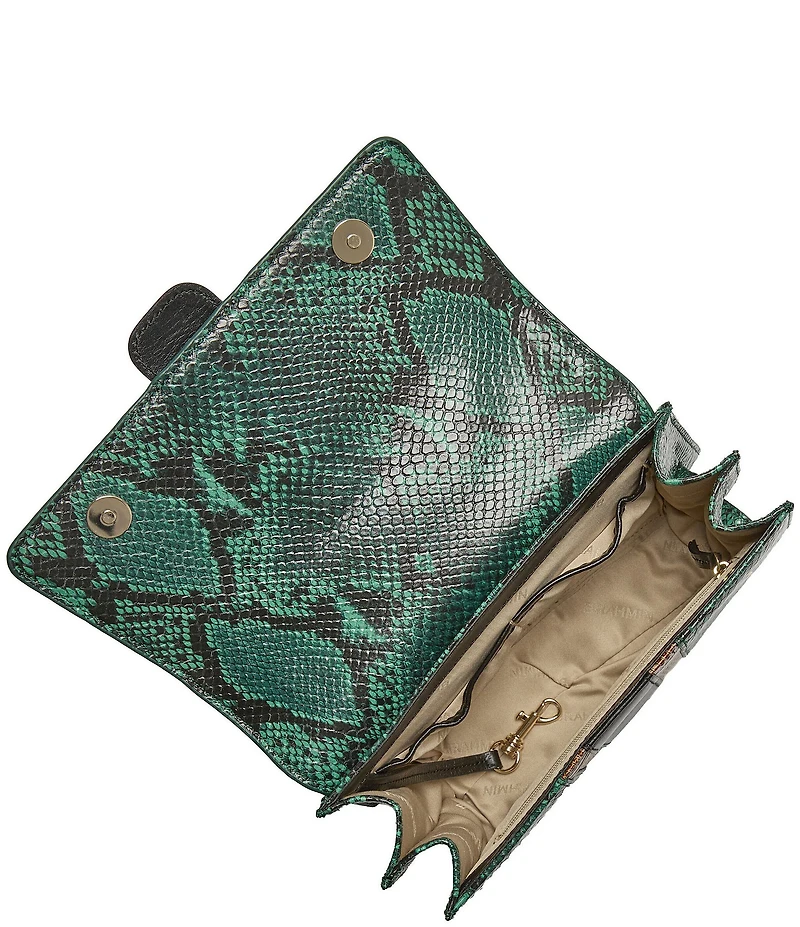 BRAHMIN Venezia Collection Small Hallie Satchel Bag